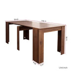 Grande table console extensible multifonctionnelle de 118 po, table de salle à manger pour 5-8 personnes
