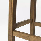 Tabouret de comptoir sans dossier de 26 po avec revêtement en tissu et cadre en bois massif