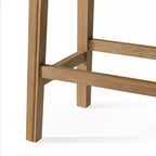 Tabouret de comptoir sans dossier de 26 po avec revêtement en tissu et cadre en bois massif
