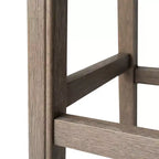 Tabouret de comptoir sans dossier de 26 po avec revêtement en tissu et cadre en bois massif