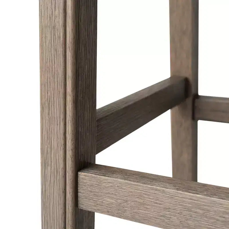 Tabouret de comptoir sans dossier de 26 po avec revêtement en tissu et cadre en bois massif