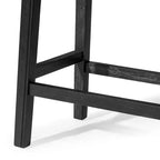 Tabouret de comptoir sans dossier de 26 po avec revêtement en tissu et cadre en bois massif