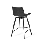 Tabouret de comptoir 26" avec assise en similicuir, pivotant à 180° et pieds robustes en métal