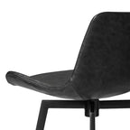 Tabouret de comptoir 26" avec assise en similicuir, pivotant à 180° et pieds robustes en métal