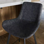 Tabouret de comptoir 26" avec assise en similicuir, pivotant à 180° et pieds robustes en métal