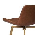 Tabouret de comptoir 26" avec assise en similicuir, pivotant à 180° et pieds robustes en métal
