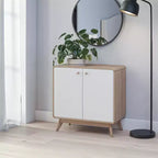 Meuble d'appoint de style scandinave, Buffet de rangement 2 portes avec étagères