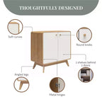 Meuble d'appoint de style scandinave, Buffet de rangement 2 portes avec étagères