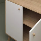 Meuble d'appoint de style scandinave, Buffet de rangement 2 portes avec étagères