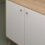 Meuble d'appoint de style scandinave, Buffet de rangement 2 portes avec étagères