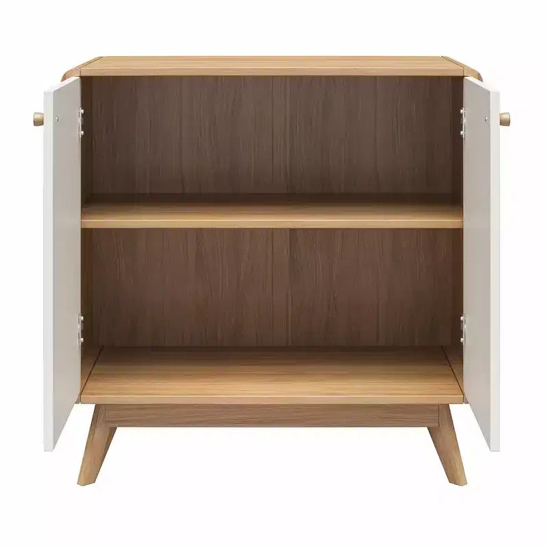Meuble d'appoint de style scandinave, Buffet de rangement 2 portes avec étagères