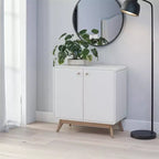 Meuble d'appoint de style scandinave, Buffet de rangement 2 portes avec étagères