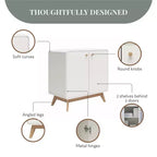 Meuble d'appoint de style scandinave, Buffet de rangement 2 portes avec étagères