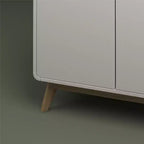 Meuble d'appoint de style scandinave, Buffet de rangement 2 portes avec étagères