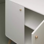 Meuble d'appoint de style scandinave, Buffet de rangement 2 portes avec étagères