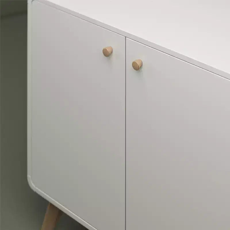 Meuble d'appoint de style scandinave, Buffet de rangement 2 portes avec étagères