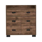 Commode à 4 tiroirs avec un tiroir double, commode moderne avec grand espace de rangement et rails métalliques, plateau supérieur
