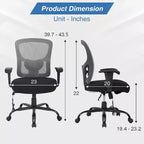 Chaise de bureau ergonomique grande taille 180 kg, chaise de bureau en maille pour personnes fortes
