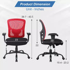Chaise de bureau ergonomique grande taille 180 kg, chaise de bureau en maille pour personnes fortes
