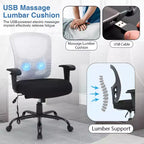 Chaise de bureau ergonomique grande taille 180 kg, chaise de bureau en maille pour personnes fortes