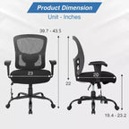 Chaise de bureau ergonomique grande taille 180 kg, chaise de bureau en maille pour personnes fortes