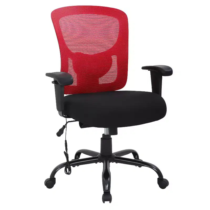 Chaise de bureau ergonomique grande taille 180 kg, chaise de bureau en maille pour personnes fortes