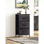 Table de chevet avec 3 tiroirs, commode de rangement en tissu pour chambre à coucher, couloir, entrée, placards