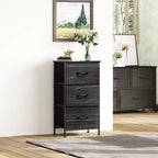 Table de chevet avec 3 tiroirs, commode de rangement en tissu pour chambre à coucher, couloir, entrée, placards