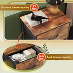 Table de chevet avec 3 tiroirs, commode de rangement en tissu pour chambre à coucher, couloir, entrée, placards