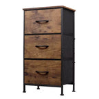 Table de chevet avec 3 tiroirs, commode de rangement en tissu pour chambre à coucher, couloir, entrée, placards