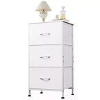 Table de chevet avec 3 tiroirs, commode de rangement en tissu pour chambre à coucher, couloir, entrée, placards