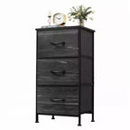 GALAXHERO Nightstand with 3 Drawers  Fabric Dresser Storage Organizer for Bedroom, Hallway, Entryway, Closets