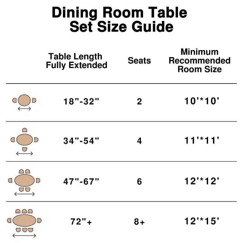 Table à manger ronde en bois massif de 45 po pour 4 personnes, table de cuisine avec pied central