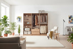 Système de rangement de dressing en bois autoportant