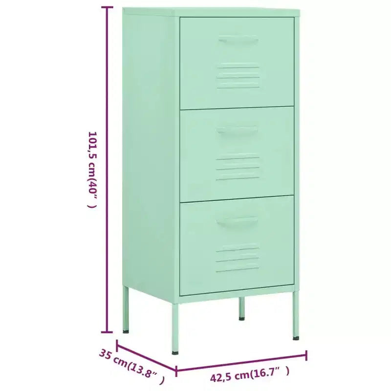 Armoire de rangement en acier bleu marine, moyenne, pieds réglables