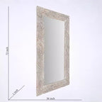 Miroir pleine longueur rectangulaire en bois massif sculpté à la main, style rétro, 72 pouces
