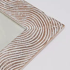 Miroir pleine longueur rectangulaire en bois massif sculpté à la main, style rétro, 72 pouces