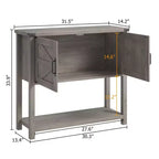 Console d'entrée avec rangement, meuble bar à café en bois, buffet étroit, table de hall pour couloir d'entrée