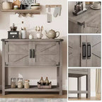 Console d'entrée avec rangement, meuble bar à café en bois, buffet étroit, table de hall pour couloir d'entrée