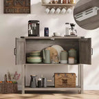 Console d'entrée avec rangement, meuble bar à café en bois, buffet étroit, table de hall pour couloir d'entrée