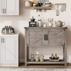 Console d'entrée avec rangement, meuble bar à café en bois, buffet étroit, table de hall pour couloir d'entrée