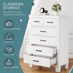 Commode de chambre à 6 tiroirs, commode haute grise de 45 pouces avec rangement, grande commode pour placard, armoire de rangement en bois pour entrée