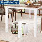 Table de salle à manger de ferme 78,7" pour 6 à 8 personnes - Table de cuisine industrielle avec cadre en métal et coins biseautés, pour salle à manger, petits espaces