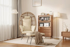 Fauteuil œuf en osier avec ottoman, fauteuil œuf en rotin avec coussin épais, fauteuil œuf confortable en rotin pour patio, porche, jardin intérieur/extérieur