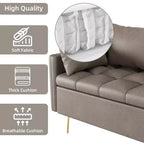 Canapé 3 places de 170 cm avec rangement sous l'assise, style moderne du milieu du siècle avec accoudoirs confortables et 5 coussins