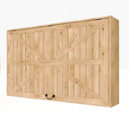 Protecteur de téléviseur extérieur en bois, boîtier rigide étanche et réglable de 48 pouces avec couvercle supplémentaire et support télescopique, marron