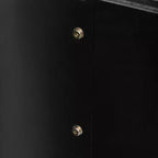 Table basse au design Art Déco incurvé pour salon ou salle à manger, noir antique