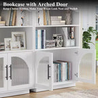 Bibliothèque de 117 cm avec portes, bibliothèque noire avec porte vitrée, petite bibliothèque à 3 étagères