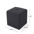 Pouf carré capitonné en tissu contemporain