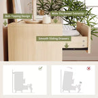 Commodes à 3 tiroirs, commodes de placard modernes à cannelures, commodes de rangement en bois, organiseur de commode à tiroirs